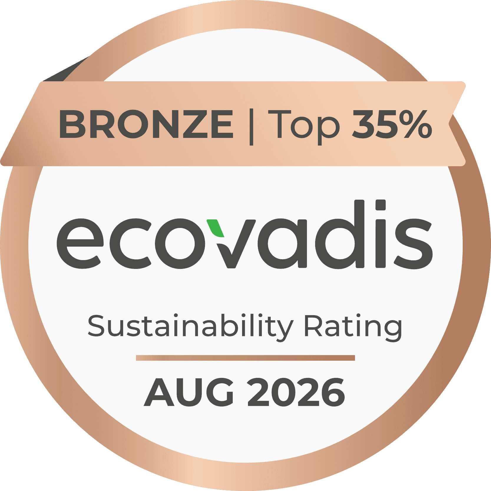 EcoVadis Bronze Sustainability Rating